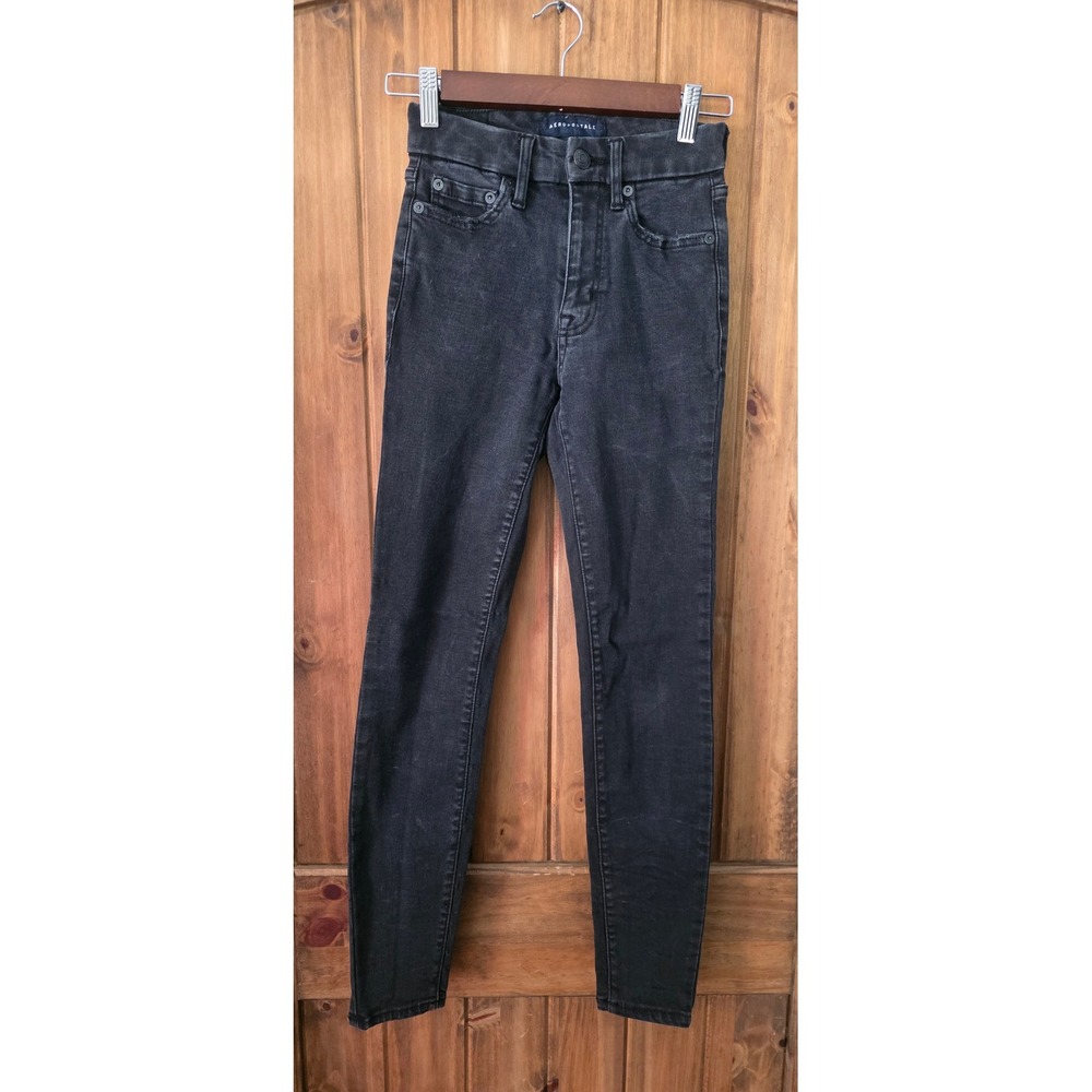 Aeropostale Curvy Jegging Women 00 Reg Black Excellent High Rise Skinny Jeans